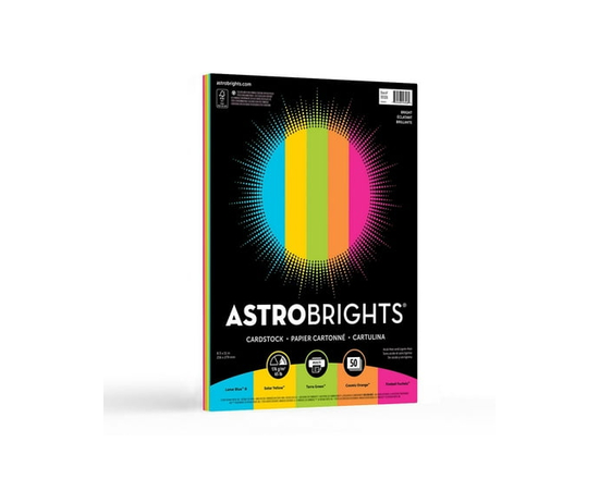 Astrobrights Coloured Cardstock, "Bright" 5-Colour Assortment
