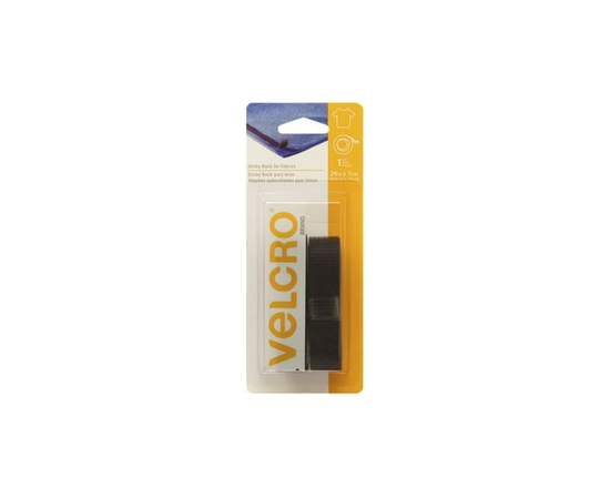 Attaches autocollantes VELCRO® Brand en noir pour tissu - 24" x 3/4" (Noir)