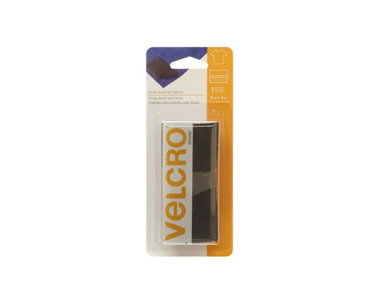 Attaches autocollantes VELCRO® Brand en noir pour tissu - 6" x 4"