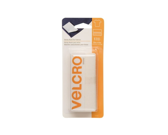 Attaches autocollantes VELCRO® Brand en blanc pour tissu - 6" x 4"