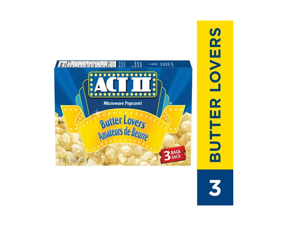 ACTII® Microwave Gourmet Popcorn - Butter Lovers Flavour - 234 g