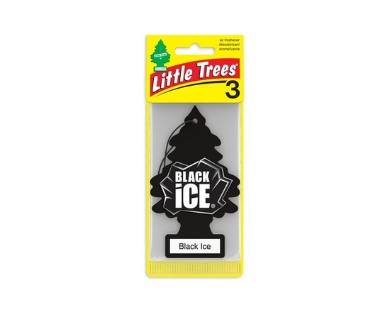 LITTLE TREES air freshener Black Ice 3-Pack - As Picture Shown