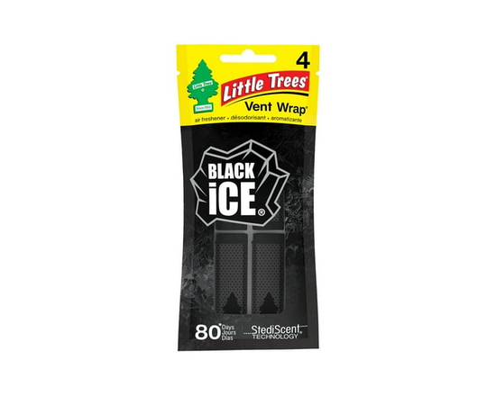 LITTLE TREES air freshener Vent Wrap Black Ice 4-Pack - 4 Pack