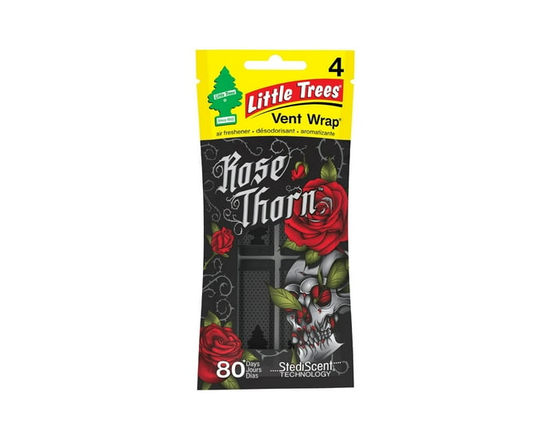 LITTLE TREES air freshener Vent Wrap Rose Thorn 4-Pack - 4
