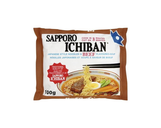 Sapporo Ichiban Japanese Style Noodles and Beef Soup - 100 g