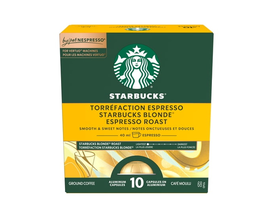 STARBUCKS Torréfaction Blonde Espresso Nespresso Vertuo - 40 ml