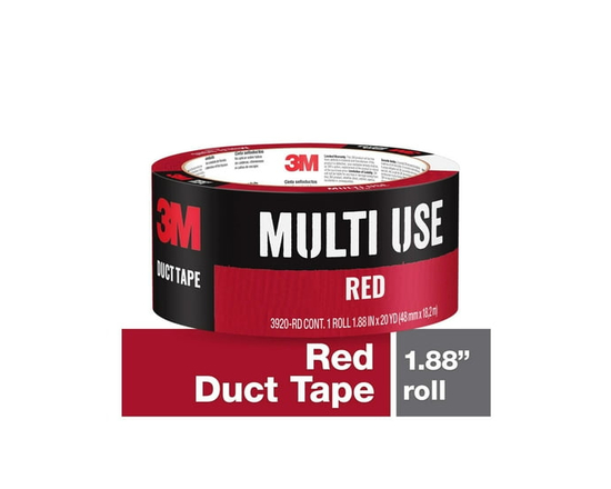 3M™ Multi-Purpose Duct Tape, 3920-RD, Red - 20 yards (Red)