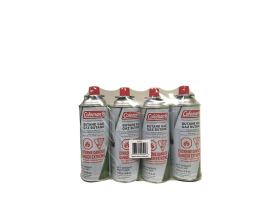 Coleman Butane Canisters for Portable Appliances & Stoves, 8.8 oz (250 g), 4 Pack - 8 oz