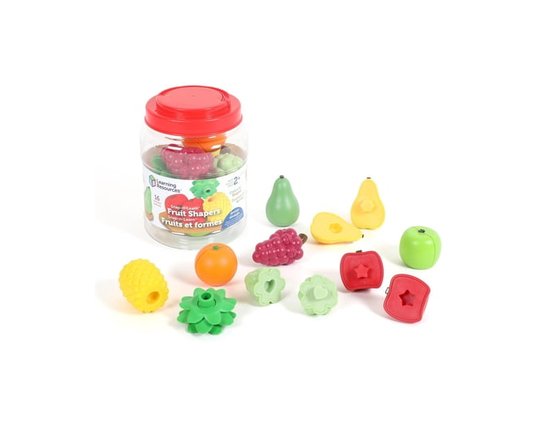 Learning Resources Snap-N-Learn Fruit Shapers, Play Food, Fine Motor Toy, Preschool Toy, Boys, Girls, Ages 2+