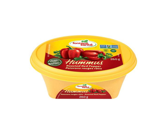 Poivrons rouges rôtis Hummus de Fontaine Santé