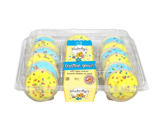Kimberley’s Bakeshoppe® Spring Vanilla and Blue Frosted Sugar Cookies