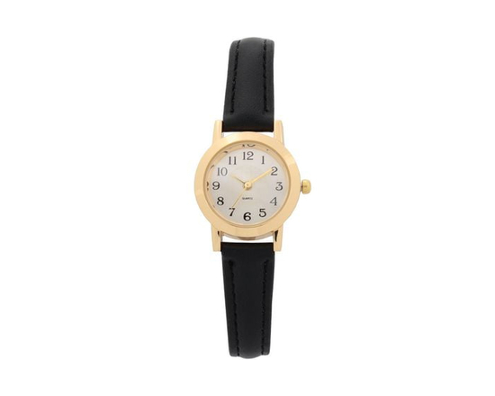 Montre  pour femme avec bracelet noir - Taille unique