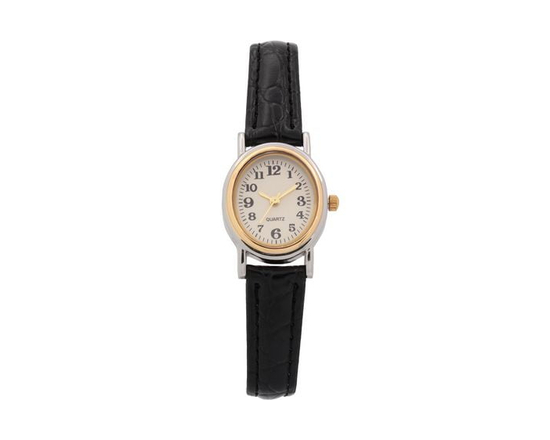 Montre  pour femme avec bracelet noir - Taille unique