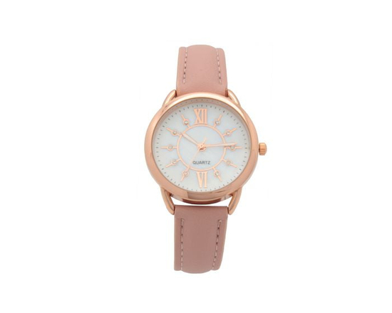 George Ladies Blush Strap Watch - One Size