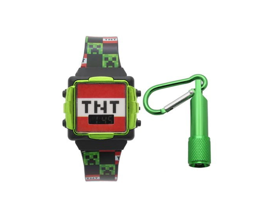 Minecraft Digital Flashing Watch with Flashlight Set - One Size
