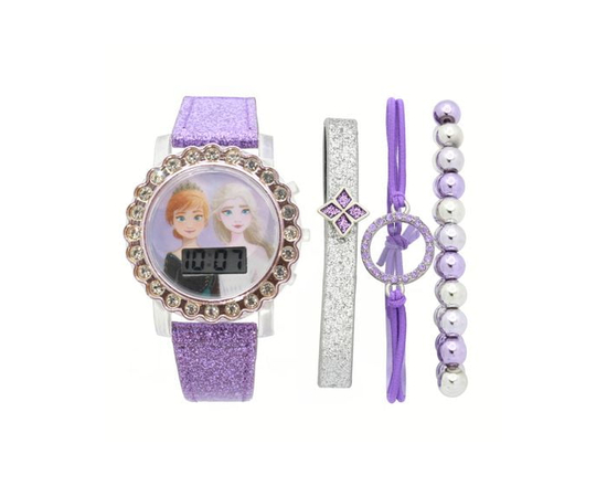 Frozen Digital Flashing Watch with Bracelets Set