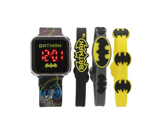 Batman Kids  Rubber LED Watch With Bracelet Set