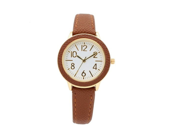 Montre  pour femme avec bracelet brun - Taille unique