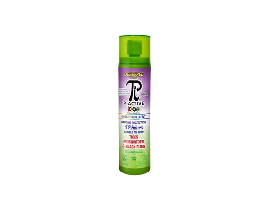 PiACTIVE Kids Travel Size 12-Hour, DEET FREE Insect Repellent Pump Spray, 100ml - 100 mL