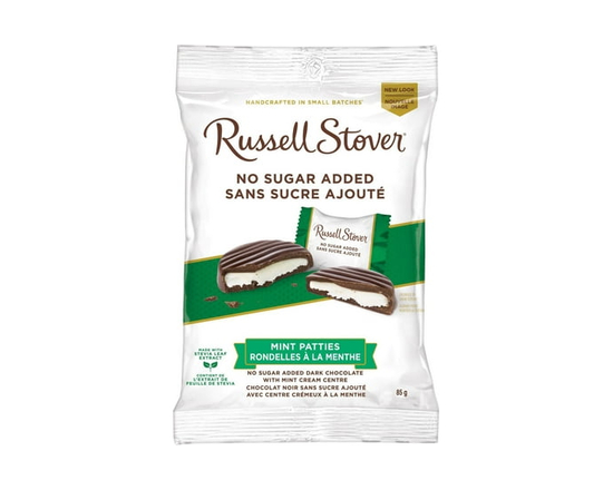 Russell Stover No Sugar Added Dark Chocolate Mint Patties, 85-Gram Bag - 85 g