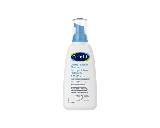 Cetaphil Gentle Foaming Cleanser Removes Dirt, Oil and Makeup For Sensitive Skin 236ml - 236 mL