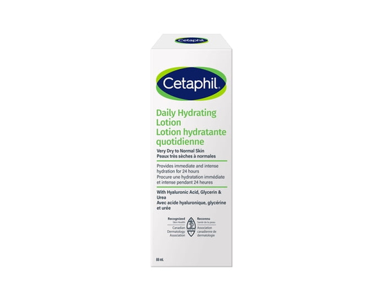 Cetaphil Daily Hydrating Lotion Made with Hyaluronic Acid 24hr Hydration For Dry and Sensitive Skin Fragrance-Free 88ml - 88 mL