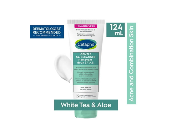 Cetaphil Nettoyant Doux à l'Acide Salicylique / Cliniquement Prouvé pour les Peaux Sensibles, Sujettes à l'Acné / Réduit l'Apparence des Pores / Sans
