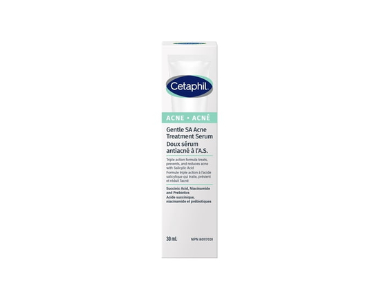Cetaphil Doux Sérum Antiacné à l'Acide Salicylique / pour Peau Sensible, Sujette à l'Acné / avec Acide Salicylique, Niacinamide, Zinc, Prébiotiques /