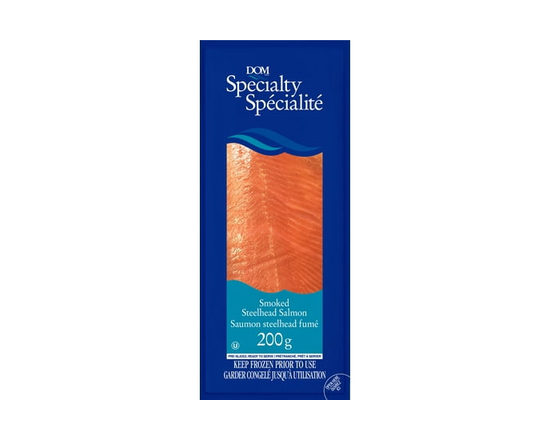 DOM Specialty Frozen Smoked Steelhead Salmon - 200g