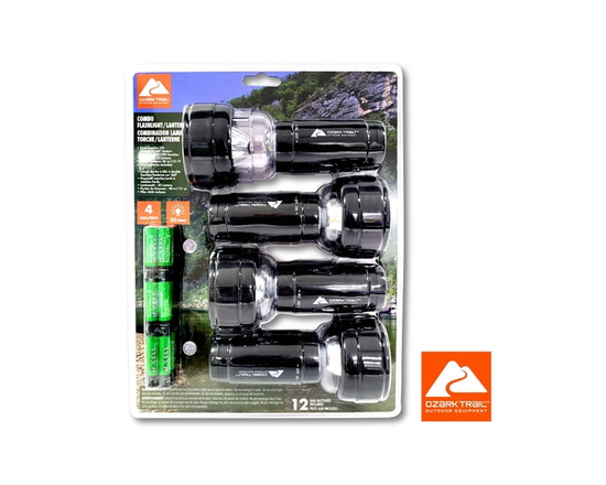 Ozark Trail 4 pack Flashlight Combo 30LM - 30LM