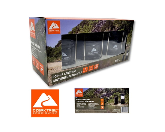 Ozark Trail 3PK Camping Lantern Lights