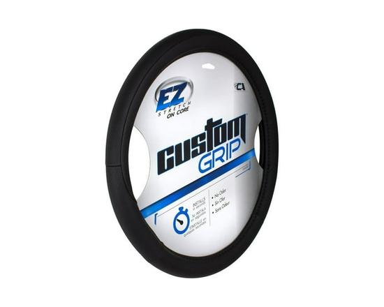 Custom Grip Black Perf Solid TPE Core Steering Wheel Cover