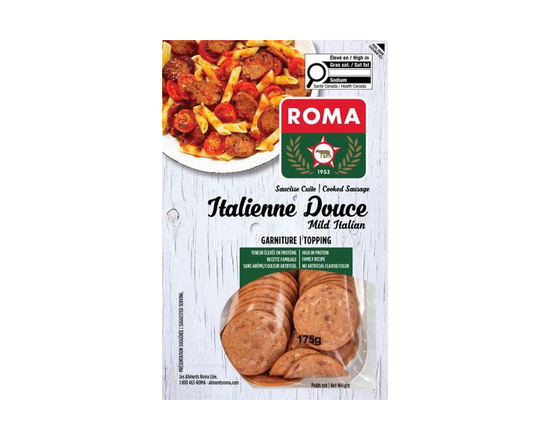 Roma Saucisse Italienne Douce Cuite Tranchée