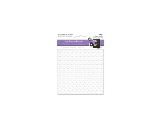 3D Pop Dots: 1/4" Round x264 Dual-Adhesive Foam Mount