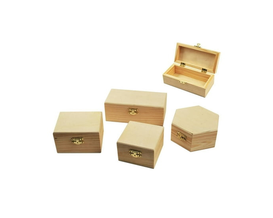 Wood Box Assortment: 3.5"-6"