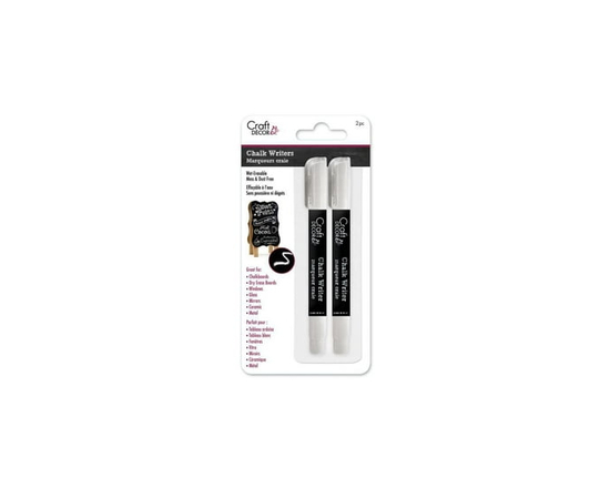 Craft Decor 2 Piece White Chalk Writer - 2 Count (Pack of 1)