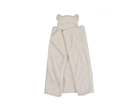 George Baby Hooded Blanket (White)