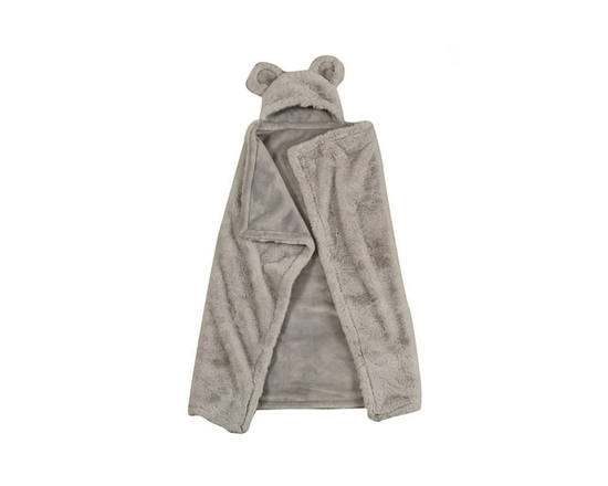 George Baby Hooded Blanket (Grey)