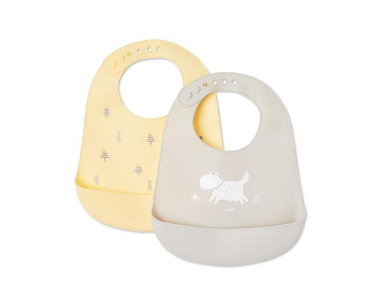 George Infants' Gender Inclusive Silicone Bib 2-Pack