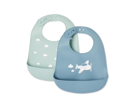 George Infants' Gender Inclusive Silicone Bib 2-Pack