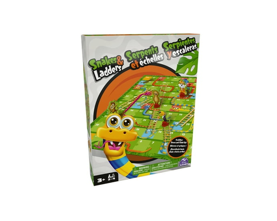 Spin Master Games, Jeu serpents et échelles pour enfants, jeu de société coloré pour 2 à 4 joueurs pour les soirées jeu en famille, jeu amusant, pour