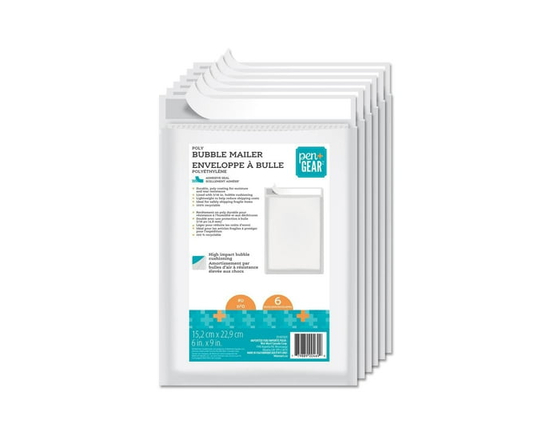 Pen+Gear Poly Bubble Mailer #0 - Size #0
