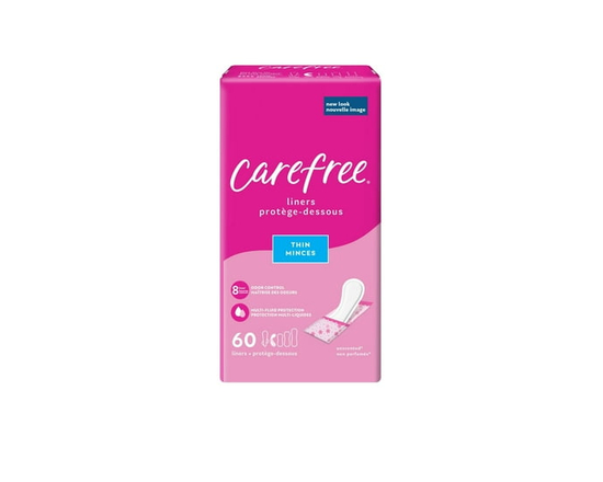 Carefree Acti-Fresh Body Shape Panty Liners Thin To Go Pack of 60 Liners - Thin