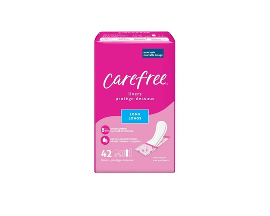 Carefree Acti-Fresh Body Shape Panty Liners Long To Go Pack of 42 Liners - Long