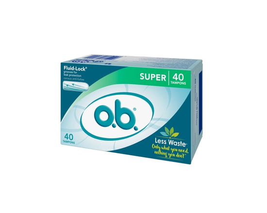 Tampons o.b. originaux sans applicateur à absorptivité super - 5 oz