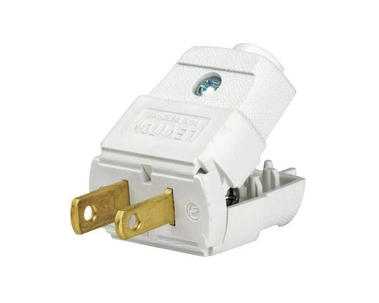 Leviton 20A-125V White Standard Polarized Easy Grip Plug