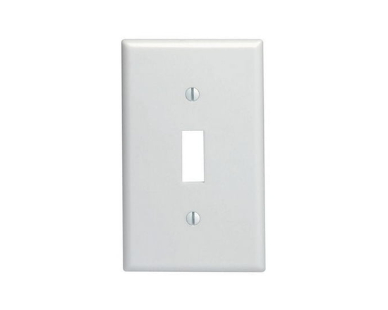 Leviton 1-Gang Wallplate White Normal Toggle Switch