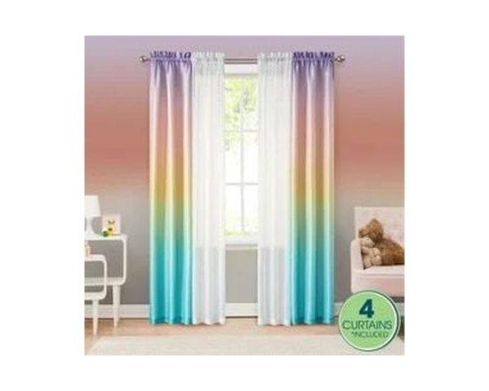 Ensemble de 4 panneaux de rideaux Your Zone, 27,5" x 84", camouflage gris - 27.5 pouces x 84 pouces (Ombre)