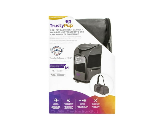 TrustyPup 2-in-1 Pet Backpack Travel Carrier