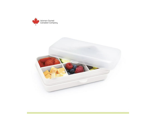 Melii Snackle Box Mini, contenant à collations à 6 compartiments - capacité totale 24 oz - crème
